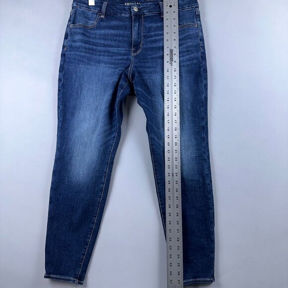 American Eagle Curvy Jegging Jeans Women Size 16 Regular Next Level Stretch Blue - Picture 11 of 12